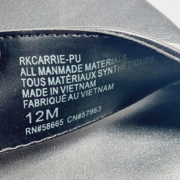 New NORDSTROM RACK Carrie Black Ajustable Ankle Strap Wedge Sandal M233 - Picture 11 of 12